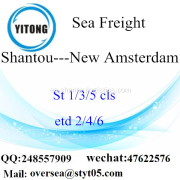Consolidación de LCL de Shantou Port a Nueva Amsterdam